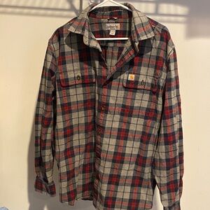 Carhartt Red and Blue Checkered Button Up